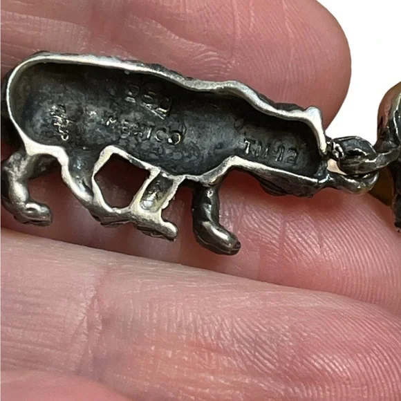 Taxco Sterling Silver Safari Animal Link Bracelet - Picture 4 of 4
